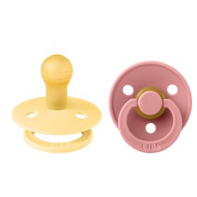   BIBS - Latex Cseresznye Játszócumi Krémsárga/Tearózsa (2 db)