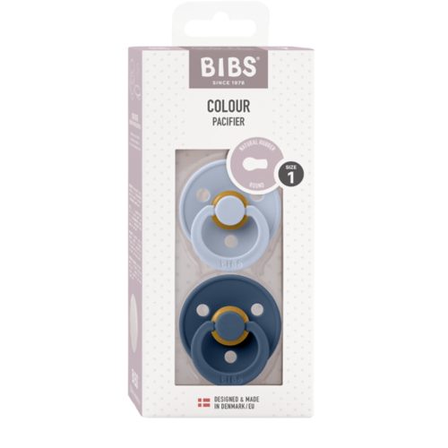 BIBS - Latex Cseresznye Játszócumi Hamvaskék/Acélkék (2 db)