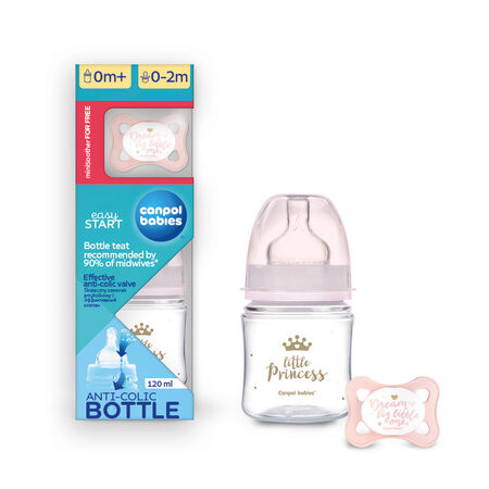 Canpol 0310 - Anti-colic cumisüveg 120ml és cumi 0-2m