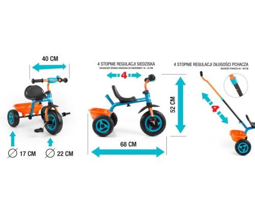 Milly Mally Turbo Tricikli Pink