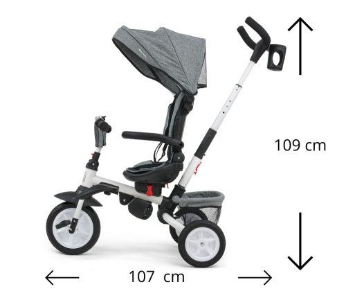 Milly Mally 3116 - Stanley Rubber grey Tricikli 360° 6 in 1