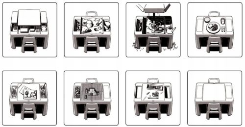 TEGA - MULTIFUN 3 in 1 Gyerek Asztal Grafit és Mustár 