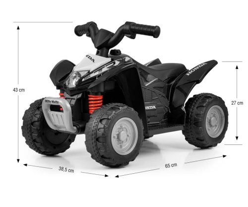 MILLY MALLY 5471 Akkumulátoros Quad HONDA ATV Black