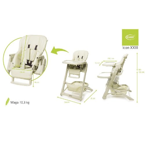 4Baby ICON Bézs - Etetőszék