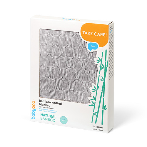 BabyOno 1479/02 - Kötött bambusz Babatakaró 75 x 100 cm