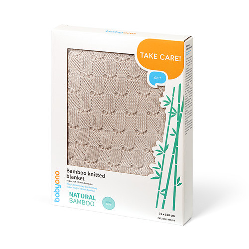 BabyOno 1479/03 - Kötött bambusz Babatakaró 75 x 100 cm