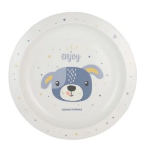 Canpol 4/411 - Műanyag lapos tányér Cute Animals Kék2