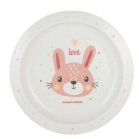 Canpol 4/411 - Műanyag lapos tányér Cute Animals Pink2