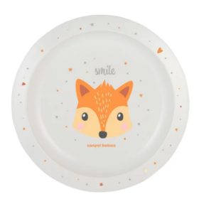 Canpol 4/411 - Műanyag lapos tányér Cute Animals Narancs