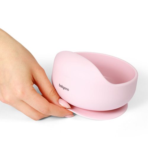 BabyOno 1481/02 -  Szilikon Tapadókorongos Tányér/Pink