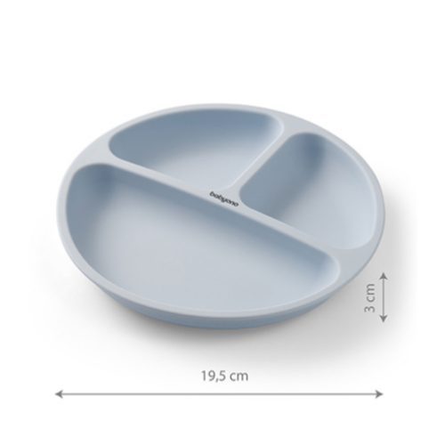 BabyOno 1482/01 -  Szilikon Tapadókorongos Lapos Tányér/Kék