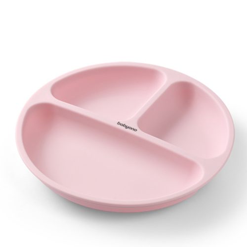 BabyOno 1482/02 -  Szilikon Tapadókorongos Lapos Tányér/Pink