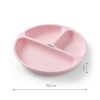 BabyOno 1482/02 -  Szilikon Tapadókorongos Lapos Tányér/Pink