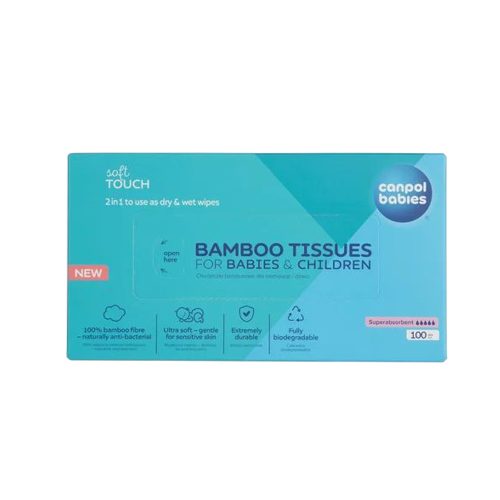 CANPOL 1/658 - Száraz Bambusz Törlőkendő 100db