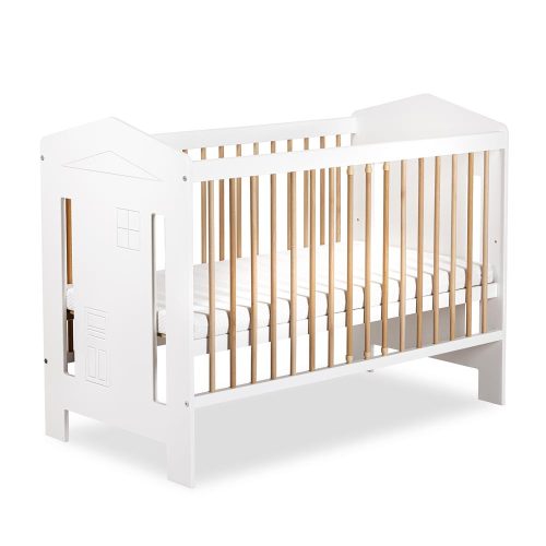 Klups Little Sky - IDA Fehér - Bükk 60 x 120 kiságy – babaágy 2. kép