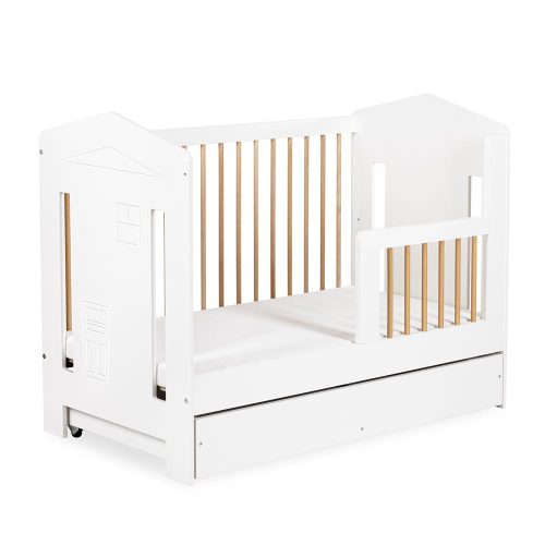 Klups Little Sky - IDA Fehér - Bükk 60 x 120 kiságy – babaágy 5. kép