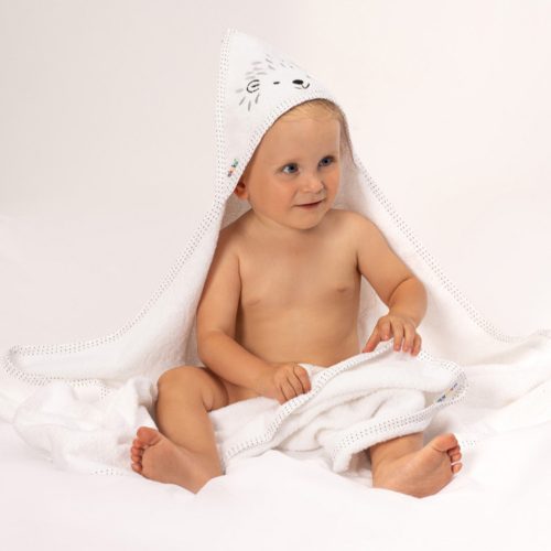 AKUKU A0661 -  Kapucnis Babatörölköző 100 x 100cm Fehér