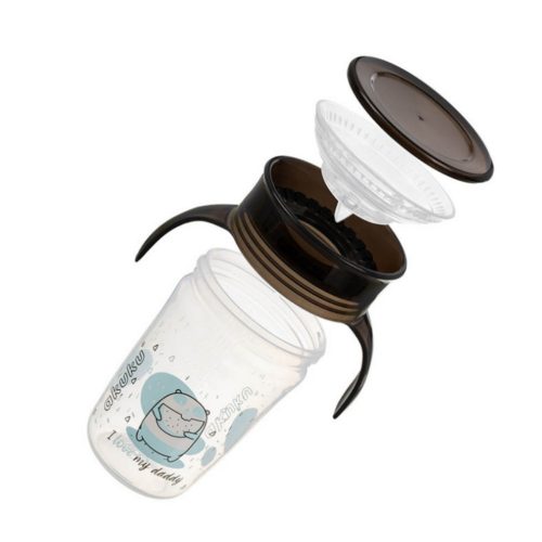 AKUKU A0671 - 360°-os Csöpögésmentes Itatópohár Fekete