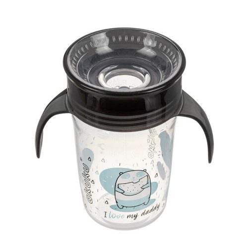 AKUKU A0671 - 360°-os Csöpögésmentes Itatópohár Fekete