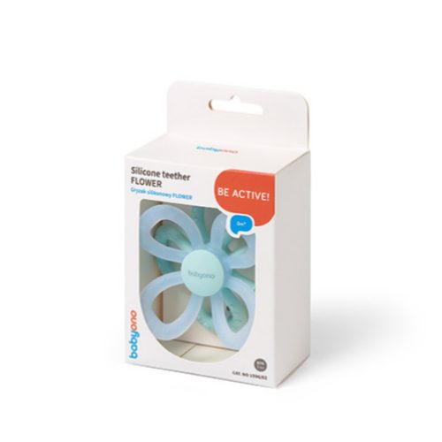 BabyOno 1596/02 - Szilikon Virág Rágóka Kék