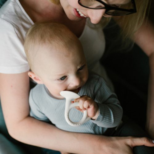 BabyOno 1597/02 - SNAIL Szilikon Rágóka Menta