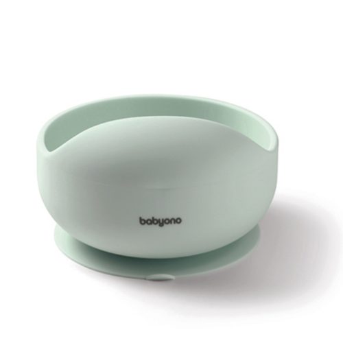 BabyOno 1481/03 -  Szilikon Tapadókorongos Tányér/Menta