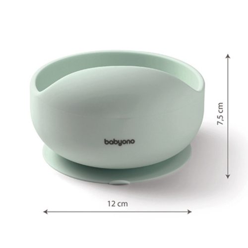 BabyOno 1481/03 -  Szilikon Tapadókorongos Tányér/Menta
