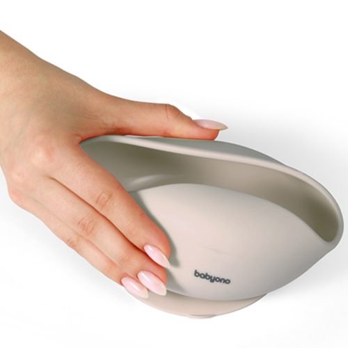 BabyOno 1481/04 -  Szilikon Tapadókorongos Tányér/Bézs