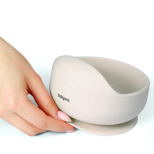 BabyOno 1481/04 -  Szilikon Tapadókorongos Tányér/Bézs