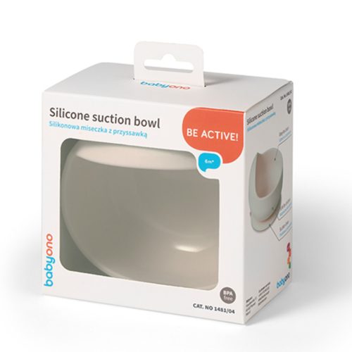 BabyOno 1481/04 -  Szilikon Tapadókorongos Tányér/Bézs