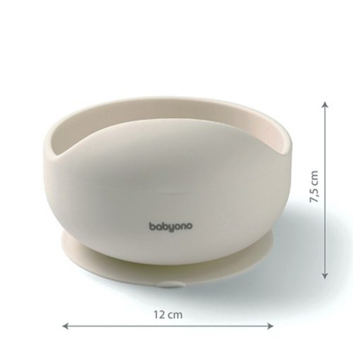 BabyOno 1481/04 -  Szilikon Tapadókorongos Tányér/Bézs