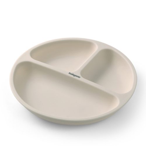 BabyOno 1482/04 -  Szilikon Tapadókorongos Lapos Tányér/Bézs