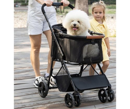 Qppet  - Bobbie Pet Black 6961 Kutya és Cica Babakocsi – babakocsi 5. kép