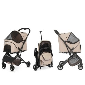 Qppet  - Pettie Pet Beige 6960 Kutya és Cica Babakocsi – babakocsi 2. kép
