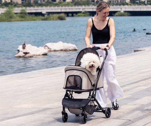 Qppet  - Pettie Pet Beige 6960 Kutya és Cica Babakocsi – babakocsi 3. kép