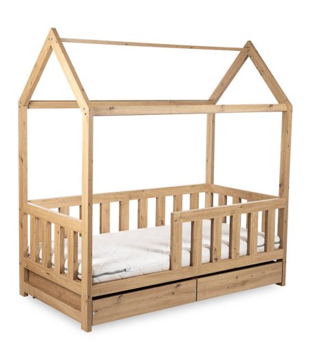 Klups Little Sky - Liv Házikó ágy Tölgy160 x 80