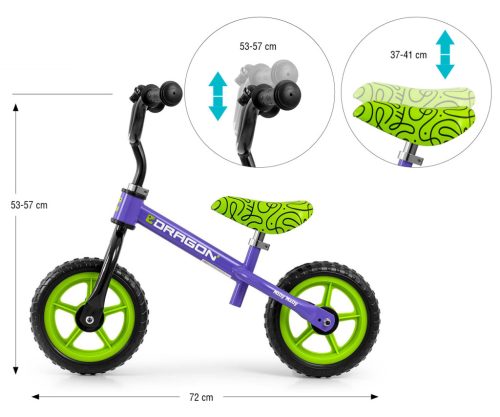 Milly Mally Dragon 6346  - Purple Futóbicikli 