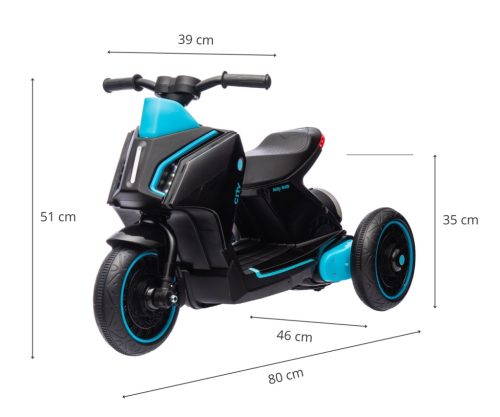 MILLY MALLY 5744 Akkumulátoros Városi Robogó Fekete