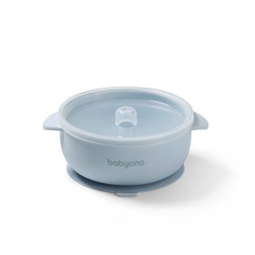   BabyOno 1662/01 -  Szilikon Tapadókorongos Tányér Fedéllel/Kék