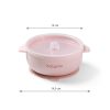 BabyOno 1662/02 -  Szilikon Tapadókorongos Tányér Fedéllel/Pink