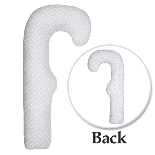 Scamp - Ölelő párna F-alakú Little Heart White Grey