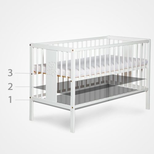 Klups - Szafari Zsiráf Fehér-Dió 60 x 120 kiságy