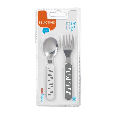 BabyOno 1065/01 - Gyermek evőeszközök  Rozsdamentes acélból – Zsebi Baba Shop