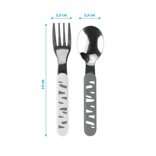 BabyOno 1065/01 - Gyermek evőeszközök  Rozsdamentes acélból – Zsebi Baba Shop