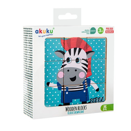 AKUKU A0612 - Fejlesztő Fakockák – Zsebi Baba Shop