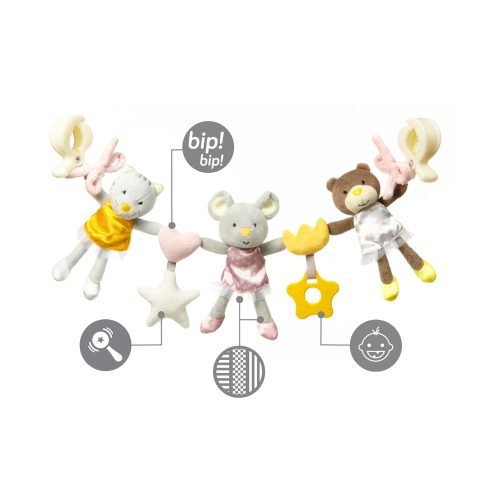 BabyOno 1441 - Oktatójáték - lánc a BALLERINAS babakocsihoz – Zsebi Baba Shop