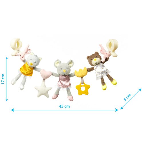 BabyOno 1441 - Oktatójáték - lánc a BALLERINAS babakocsihoz – Zsebi Baba Shop