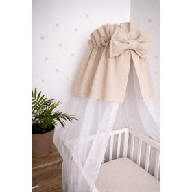   Krém baldachin függöny krém pamut betéttel 180x130 cm – légáteresztő kiságy baldachin 100% pamut betéttel
