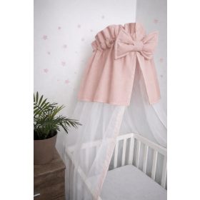   Púder baldachin függöny púder pamut betéttel 180x130 cm – légáteresztő kiságy baldachin 100% pamut betéttel