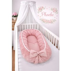 Phoebe – Babafészek púder pamuttal és minky belsővel – Antiallergén töltet – Zsebi Baba Shop